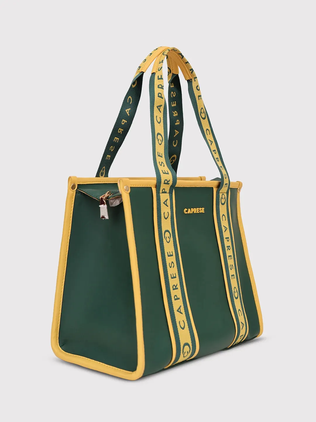 Caprese Trinity Medium Dark Green Tote Bag