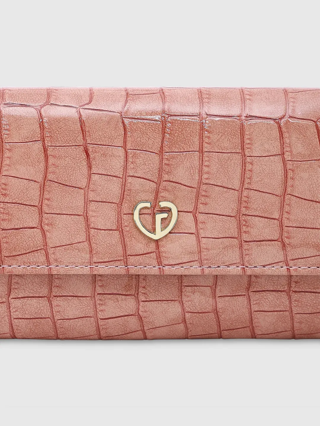 Caprese Wila Medium Dark Pink Flapover Wallet