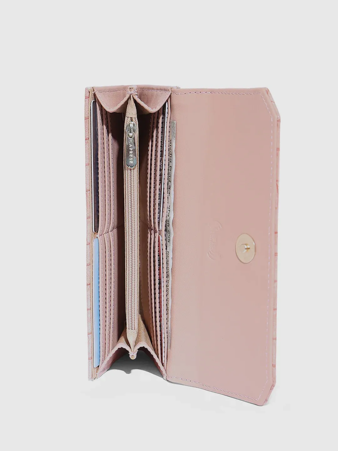 Caprese Wila Medium Dark Pink Flapover Wallet