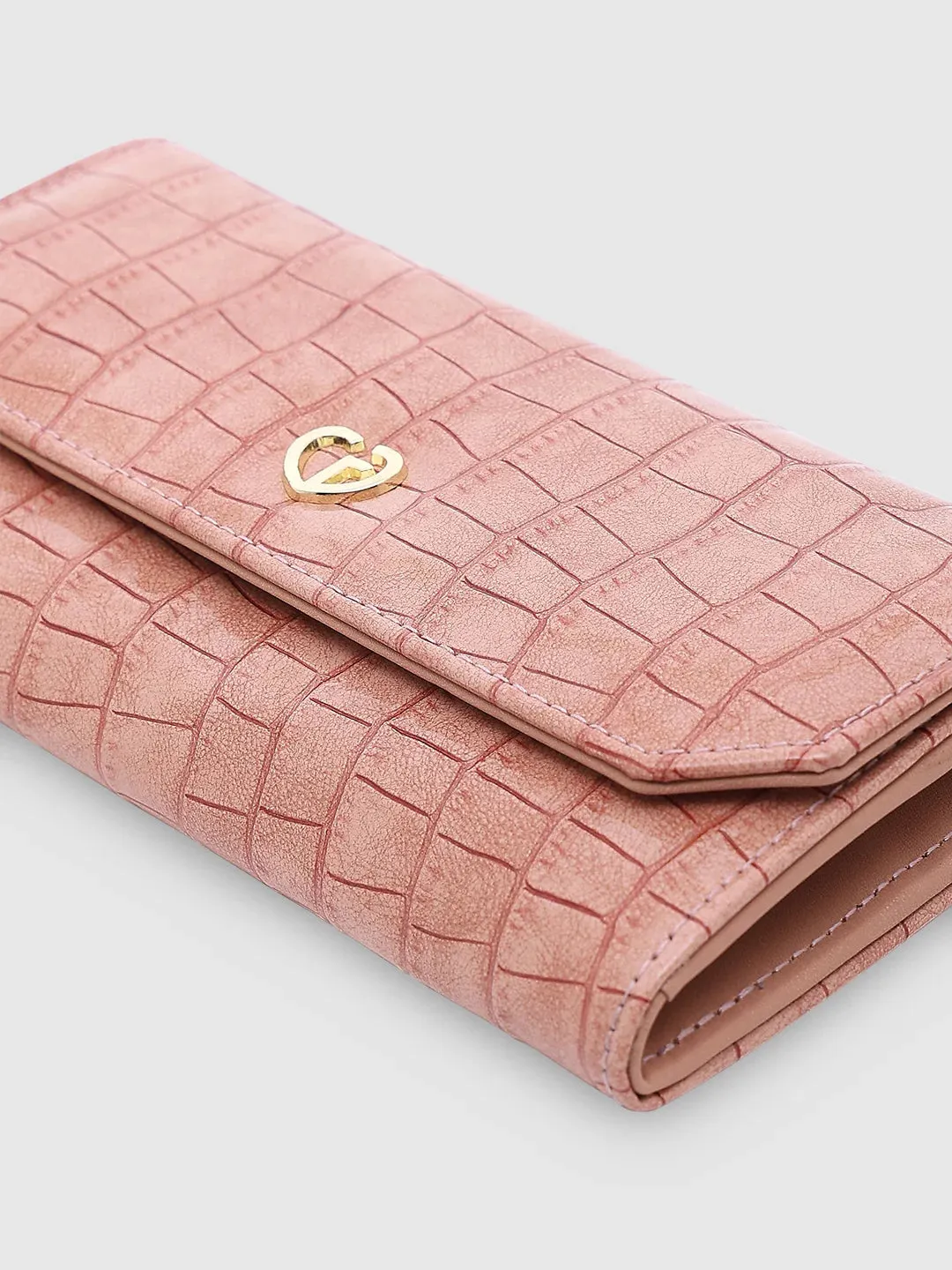 Caprese Wila Medium Dark Pink Flapover Wallet