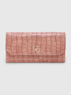 Caprese Wila Medium Dark Pink Flapover Wallet