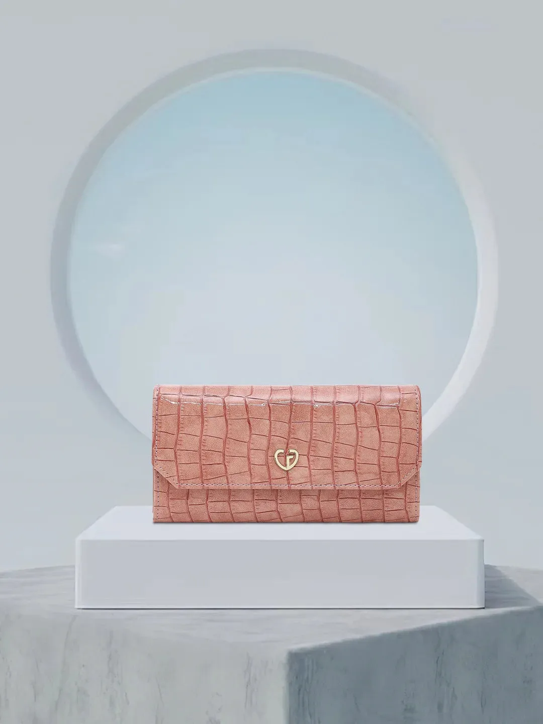 Caprese Wila Medium Dark Pink Flapover Wallet