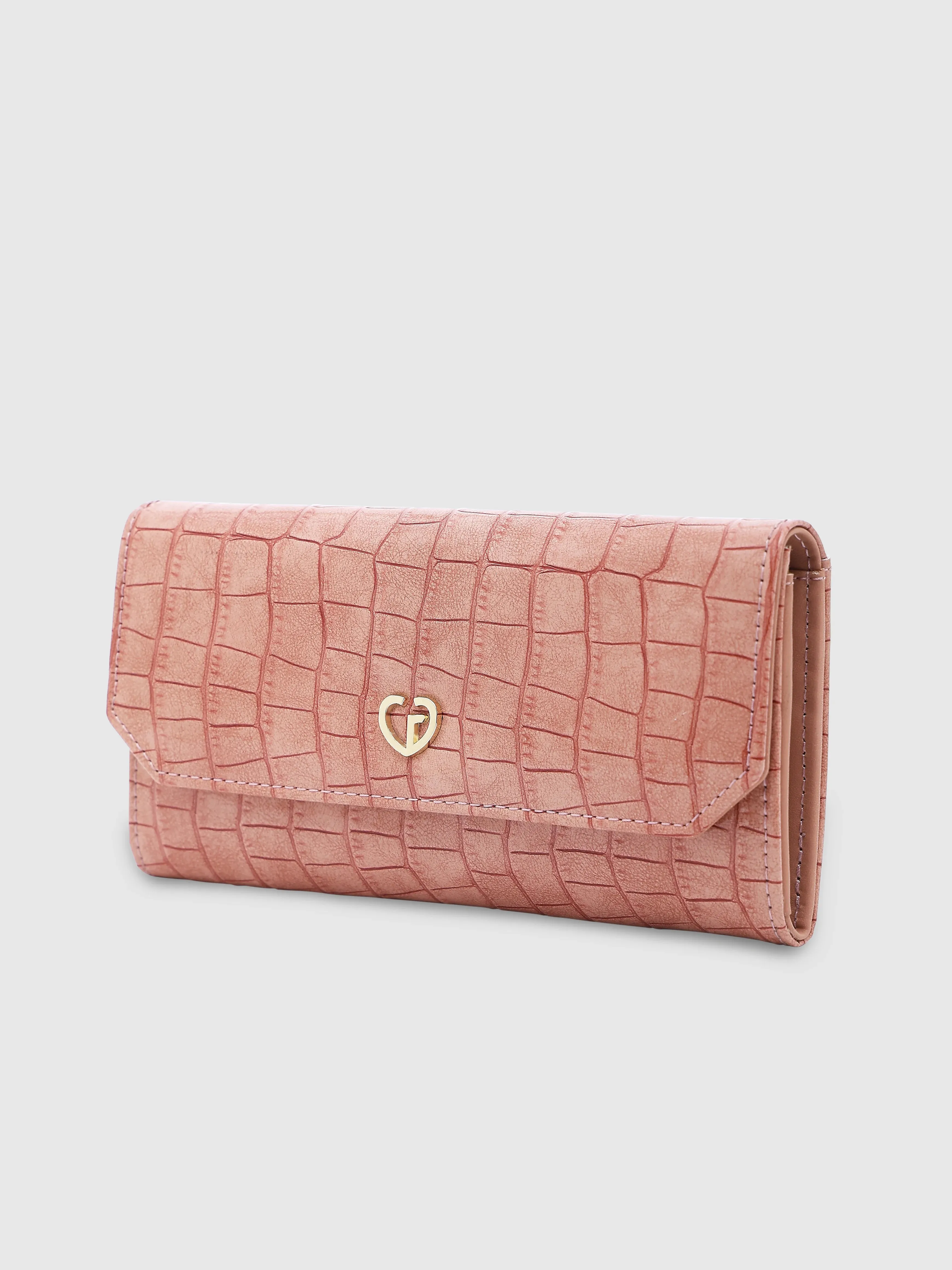 Caprese Wila Medium Dark Pink Flapover Wallet