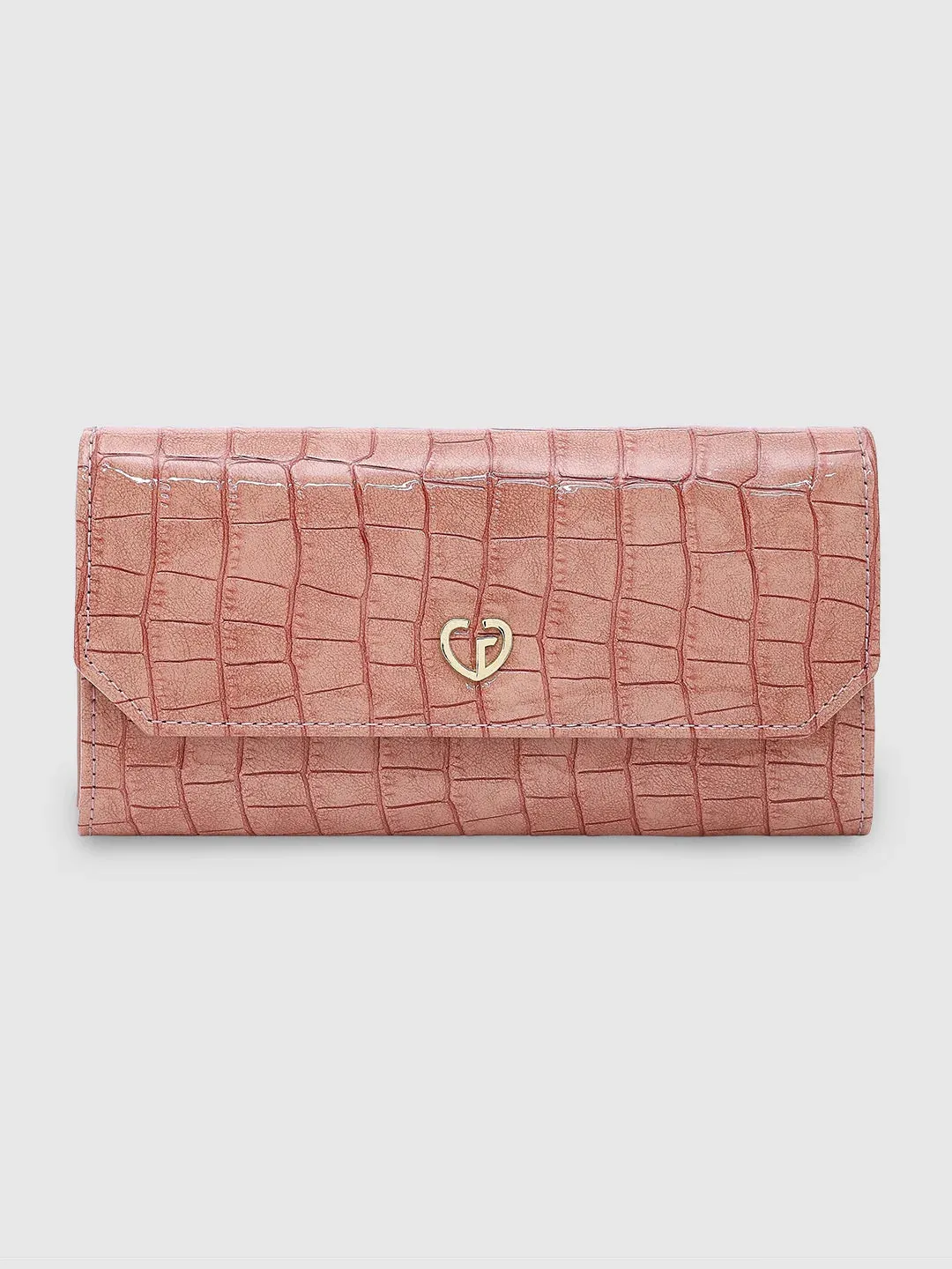 Caprese Wila Medium Dark Pink Flapover Wallet