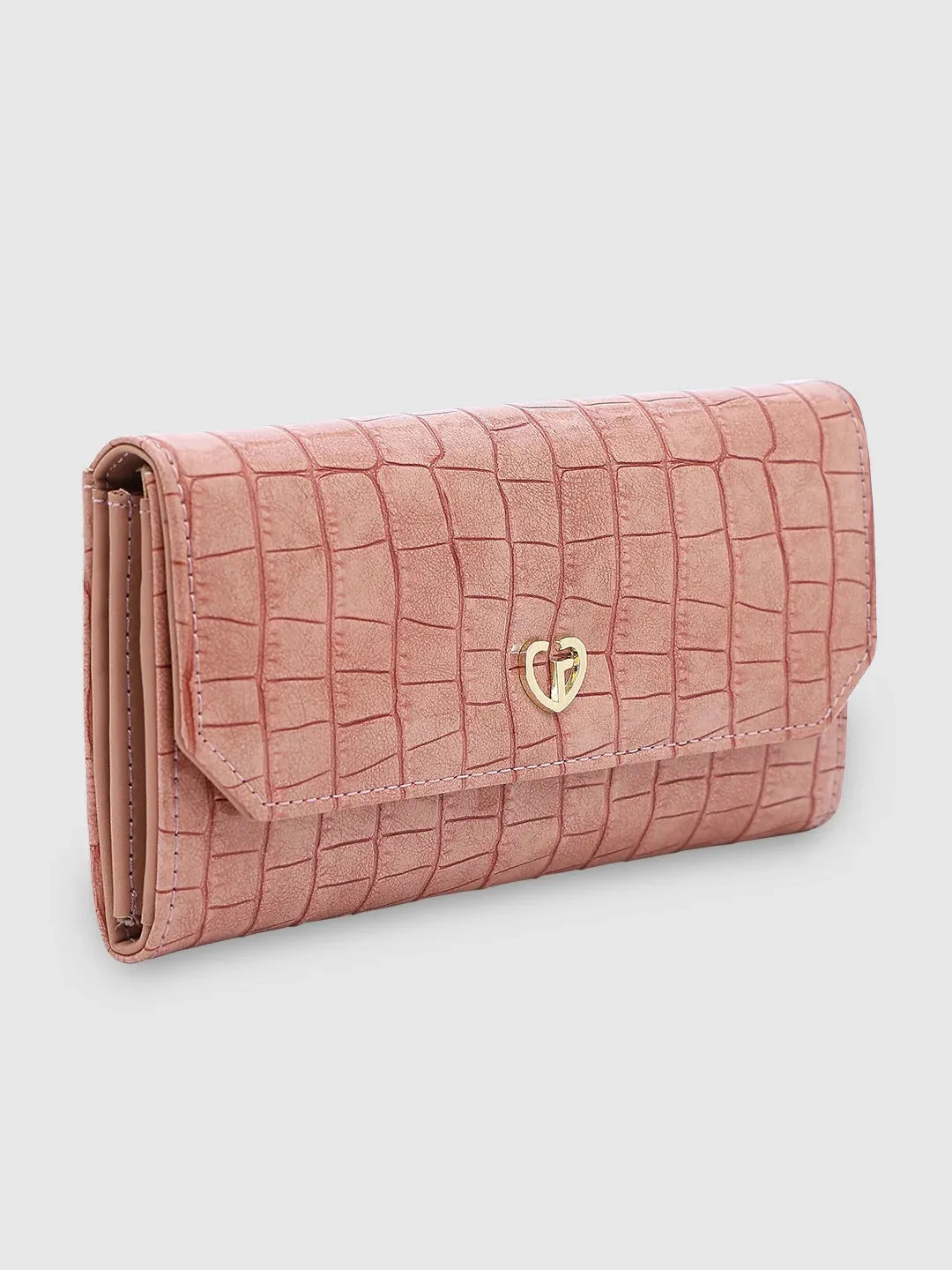 Caprese Wila Medium Dark Pink Flapover Wallet
