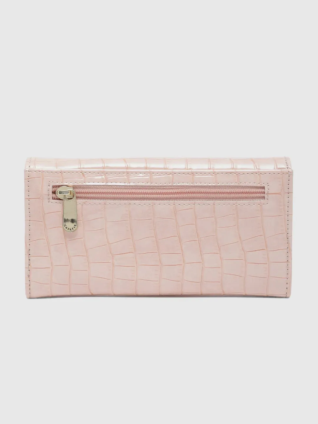 Caprese Wila Medium Peach Flapover Wallet