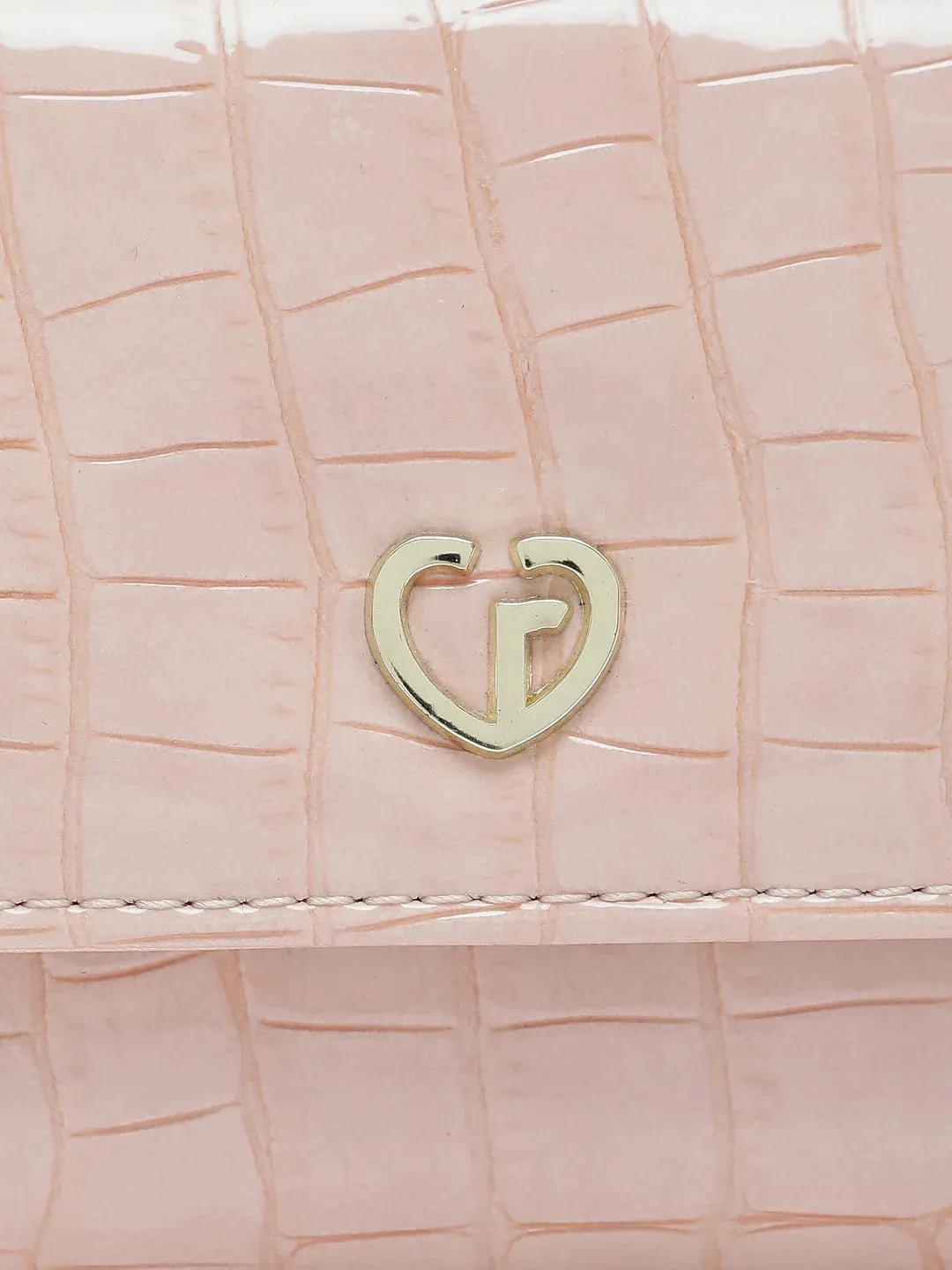 Caprese Wila Medium Peach Flapover Wallet