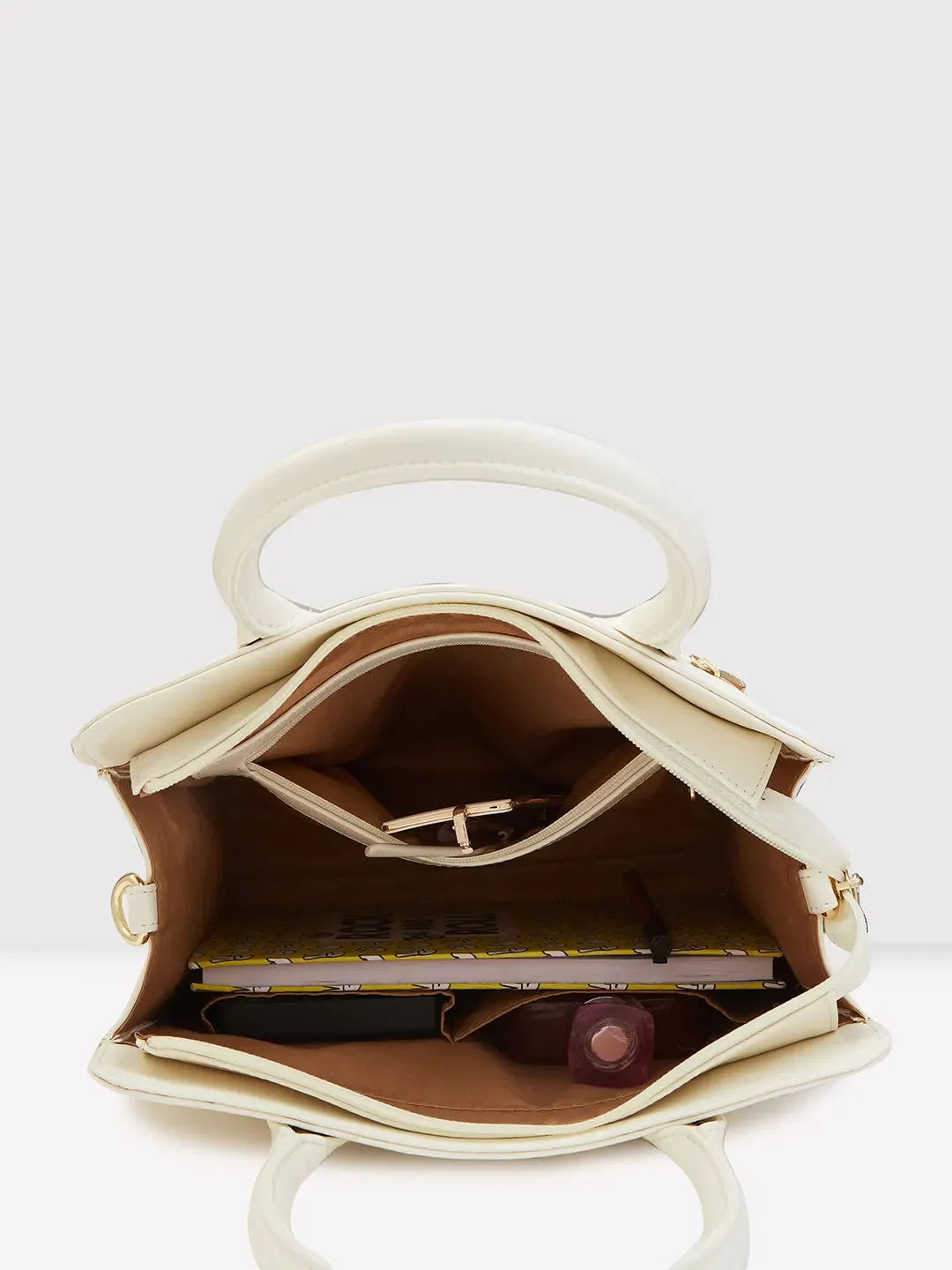 Caprese Zeta Medium Vanila Tote Bag