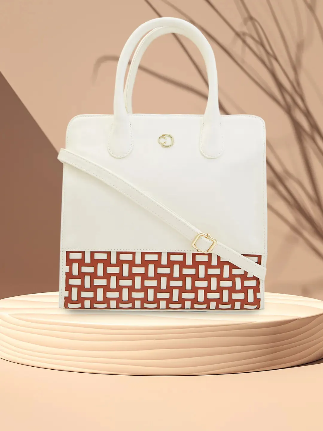 Caprese Zeta Medium Vanila Tote Bag