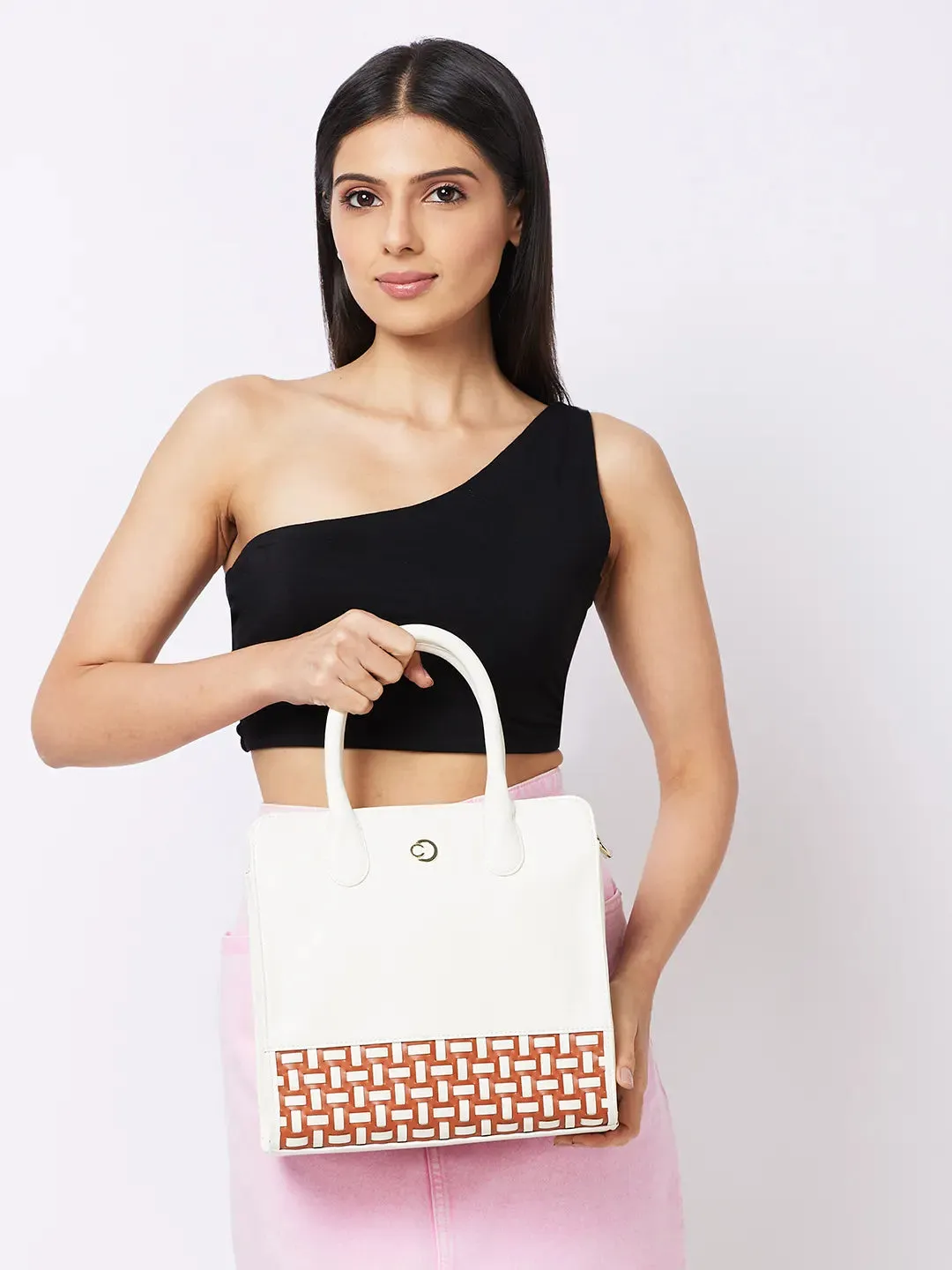 Caprese Zeta Medium Vanila Tote Bag