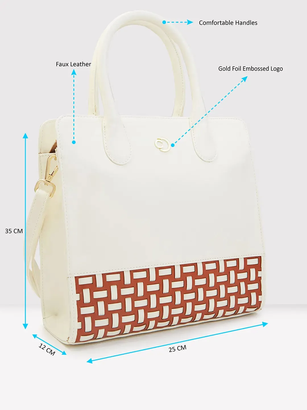 Caprese Zeta Medium Vanila Tote Bag