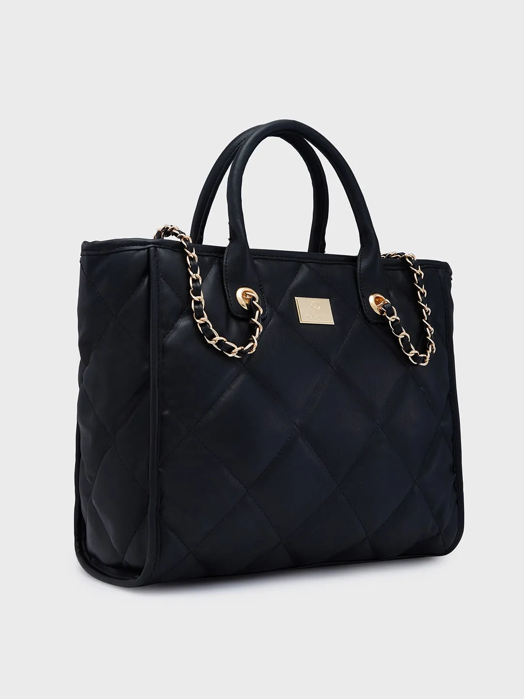 Caprese Ziva Large Black Tote Bag