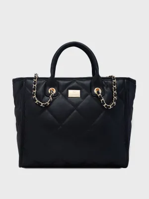 Caprese Ziva Large Black Tote Bag