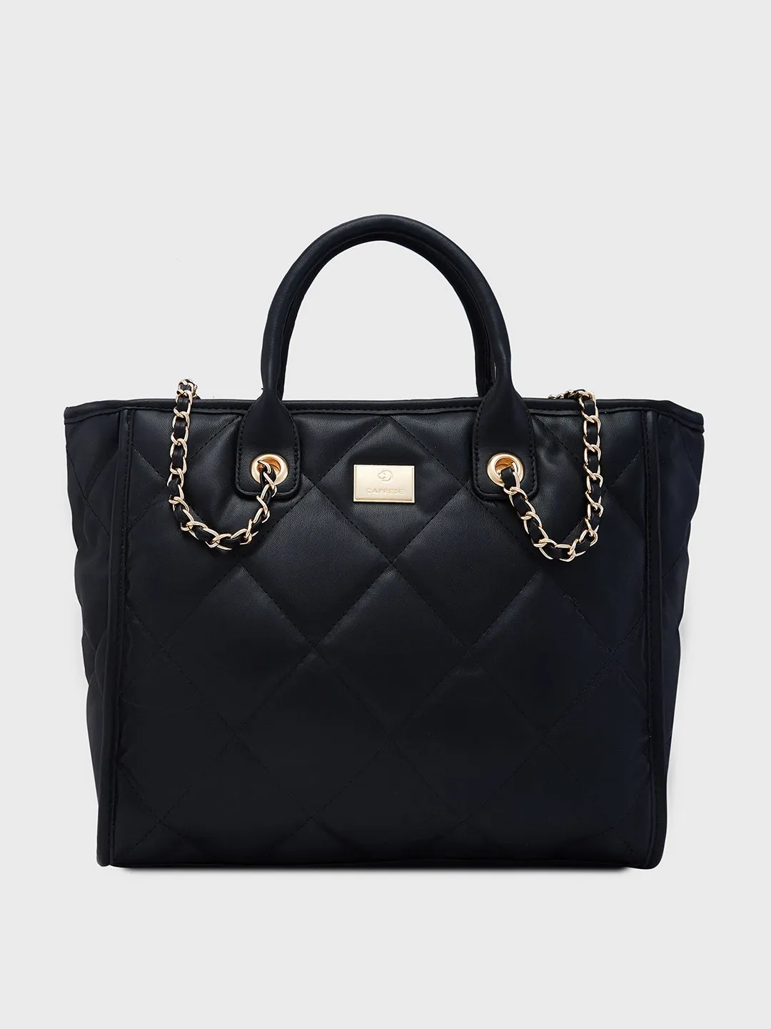 Caprese Ziva Large Black Tote Bag