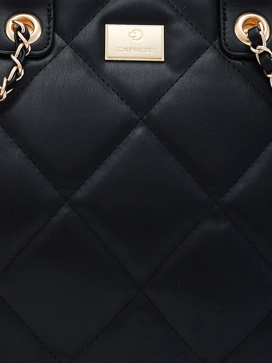 Caprese Ziva Large Black Tote Bag