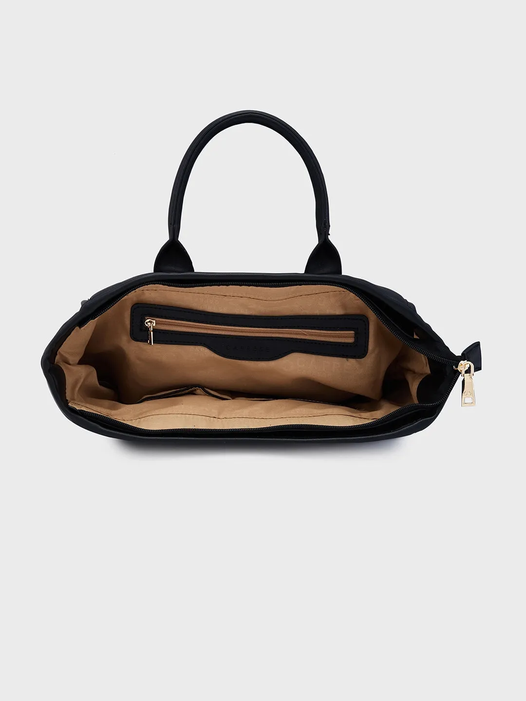 Caprese Ziva Large Black Tote Bag