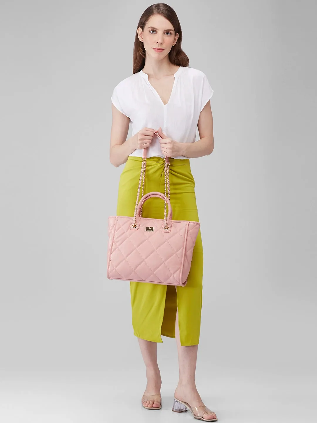 Caprese Ziva Large Blush Tote Bag