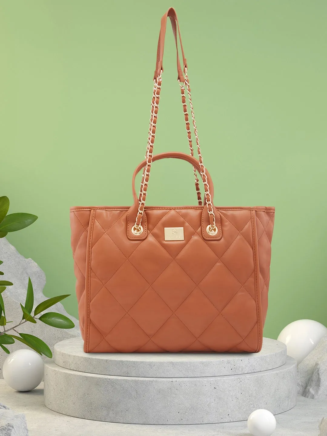 Caprese Ziva Large Tan Tote Bag