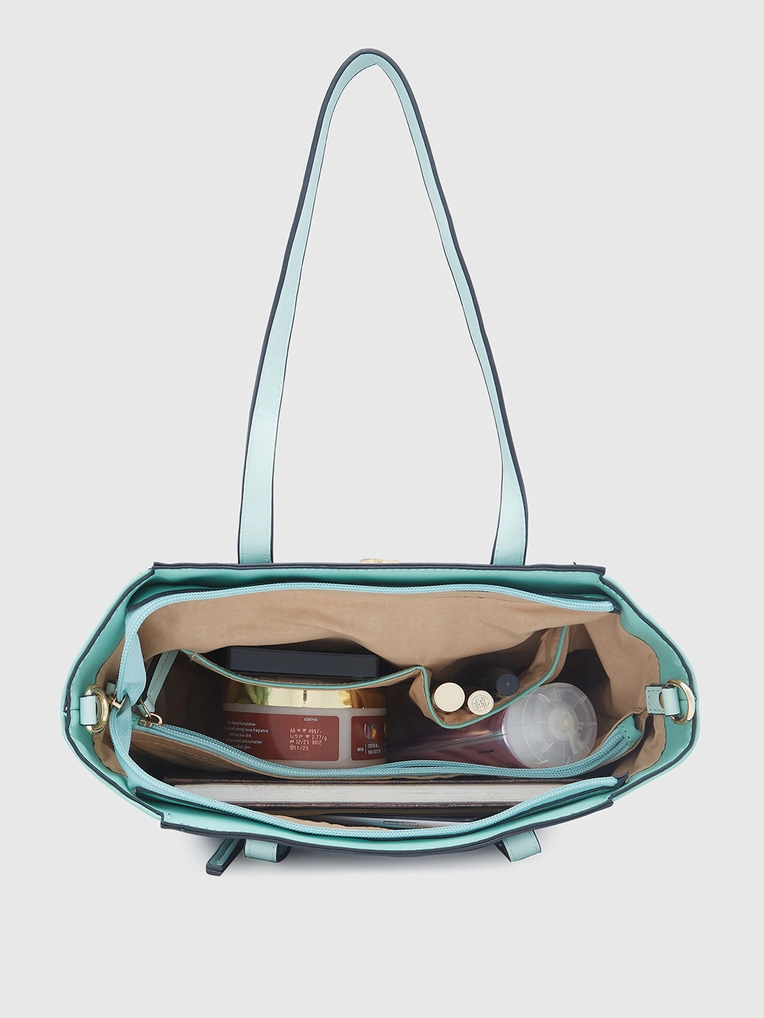Caprese Eva Medium Dark Green Satchel Bag