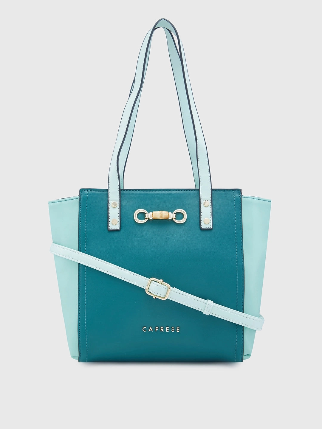 Caprese Eva Medium Dark Green Satchel Bag