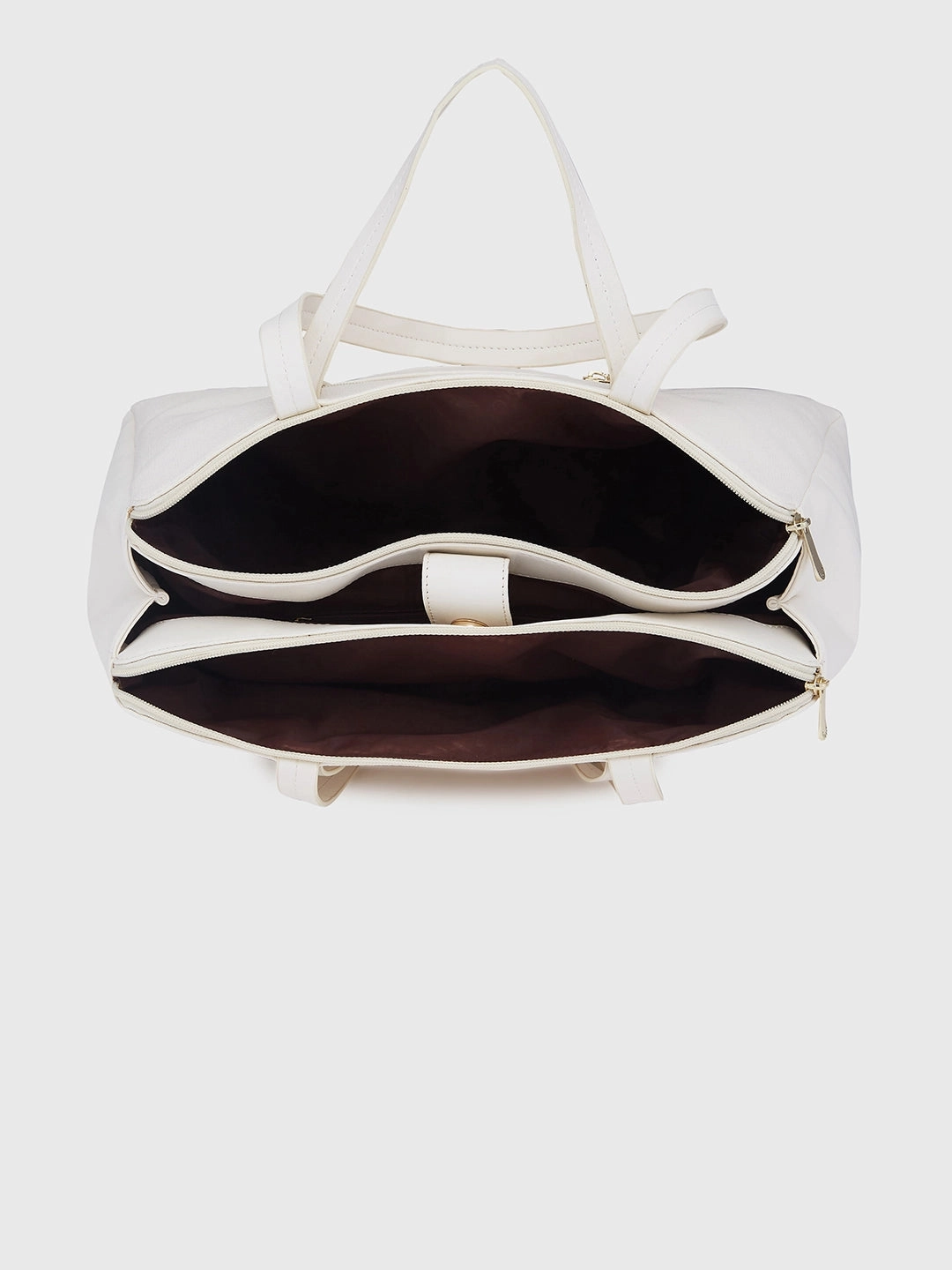Caprese Jamie Medium Off White Satchel Bag