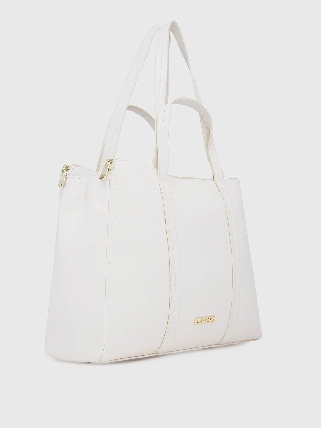 Caprese Jamie Medium Off White Satchel Bag