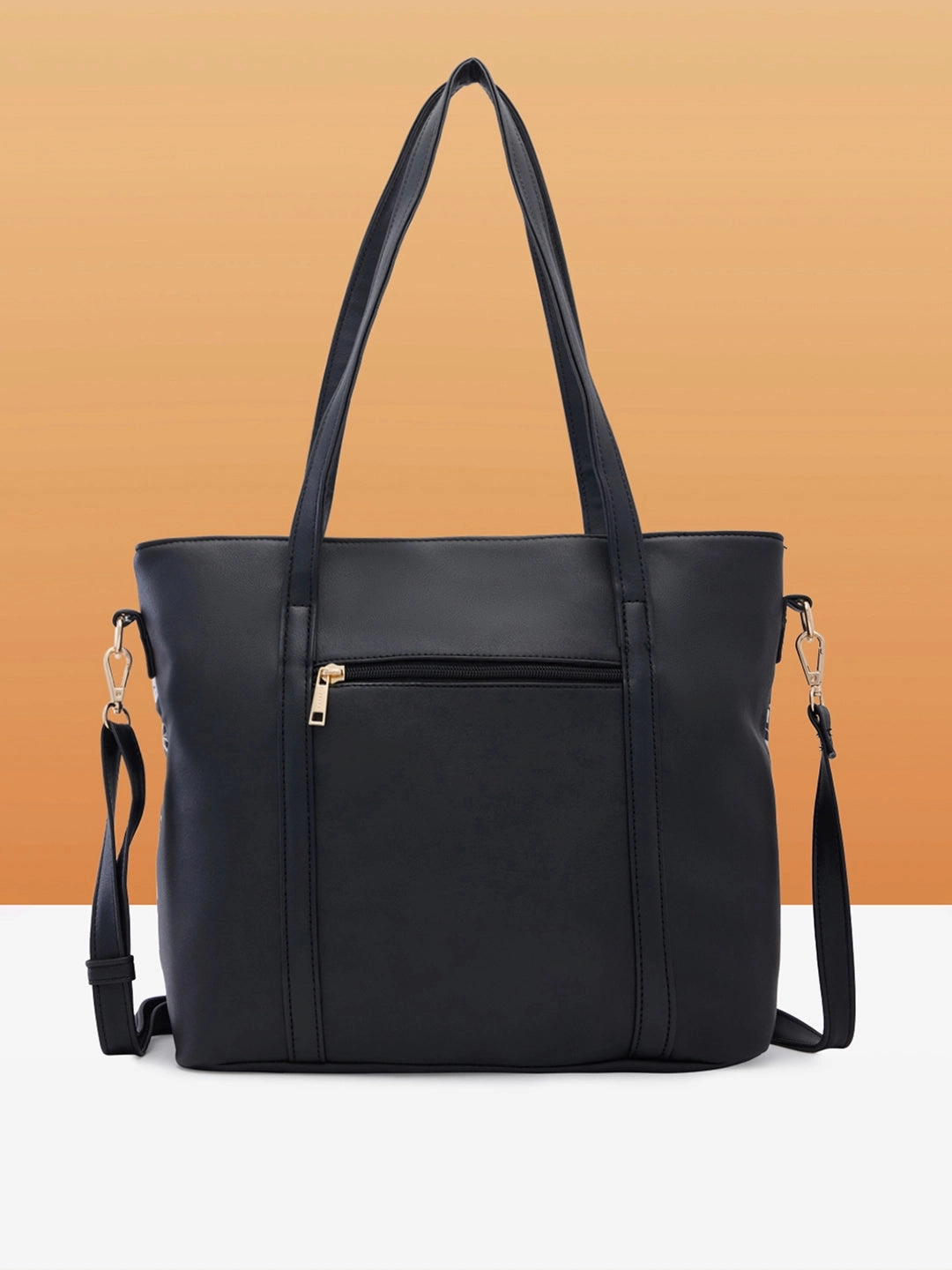 Caprese Lively Large Black Satchel Bag
