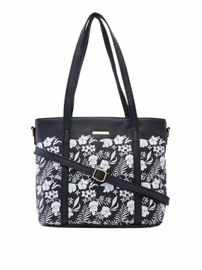 Caprese Lively Large Black Satchel Bag