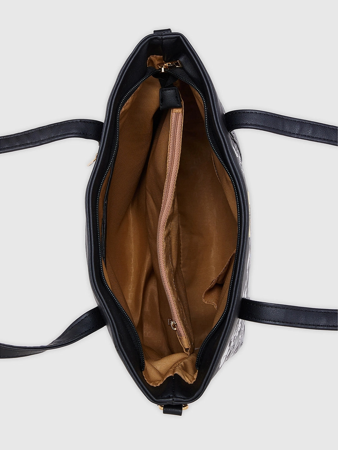 Caprese Lively Large Black Satchel Bag