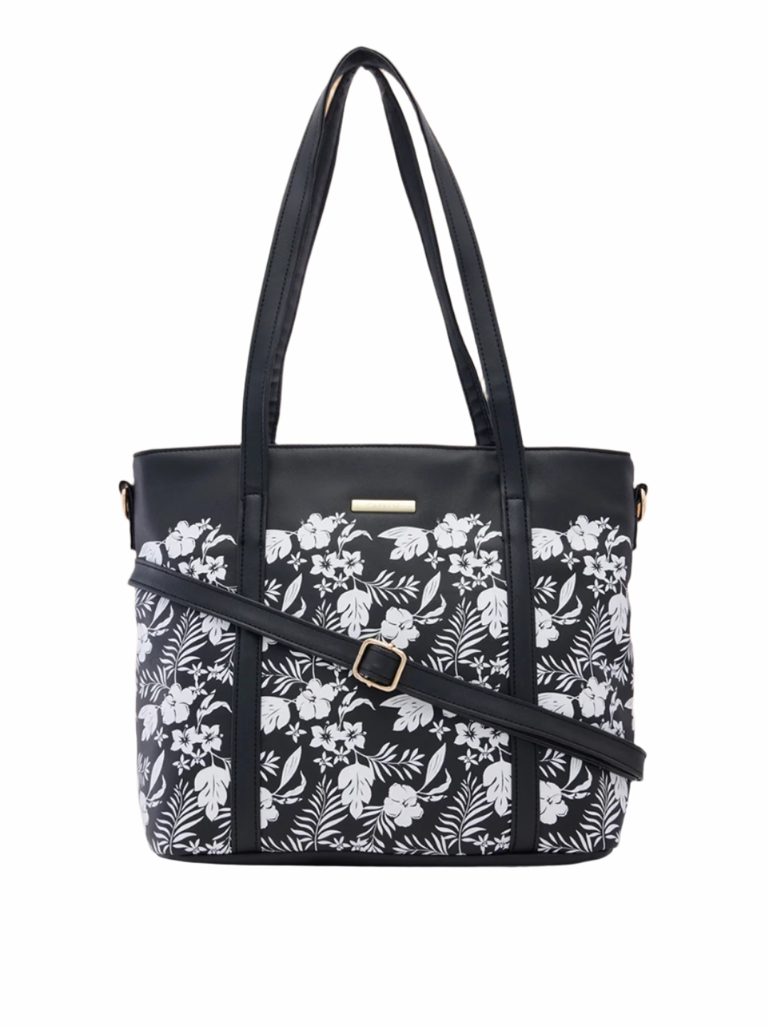 Caprese Lively Large Black Satchel Bag