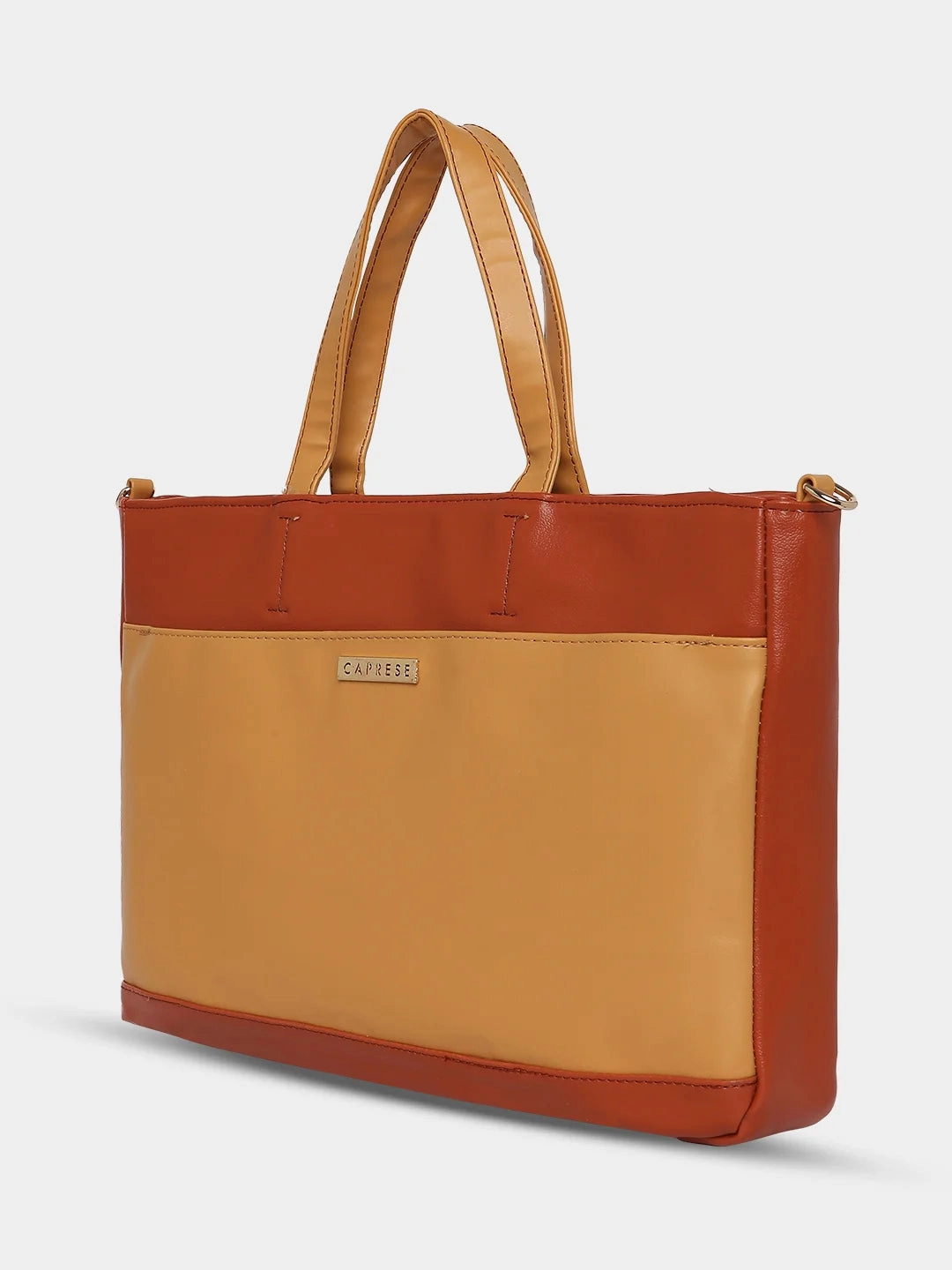 Caprese Ollie Large Tan Laptop Satchel Bag