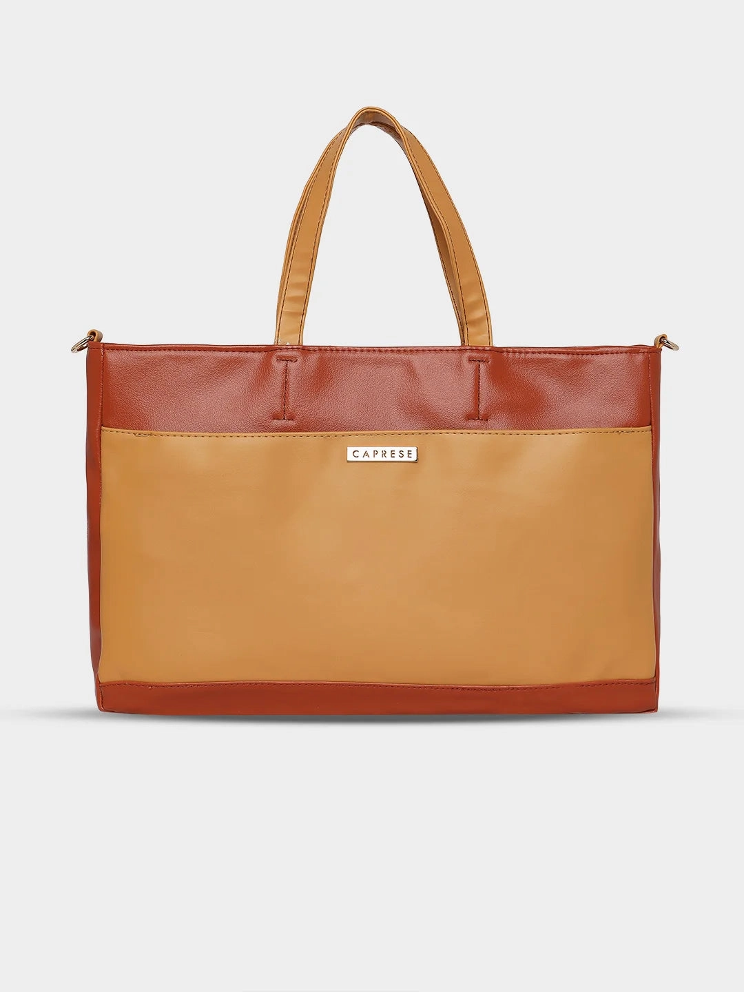 Caprese Ollie Large Tan Laptop Satchel Bag
