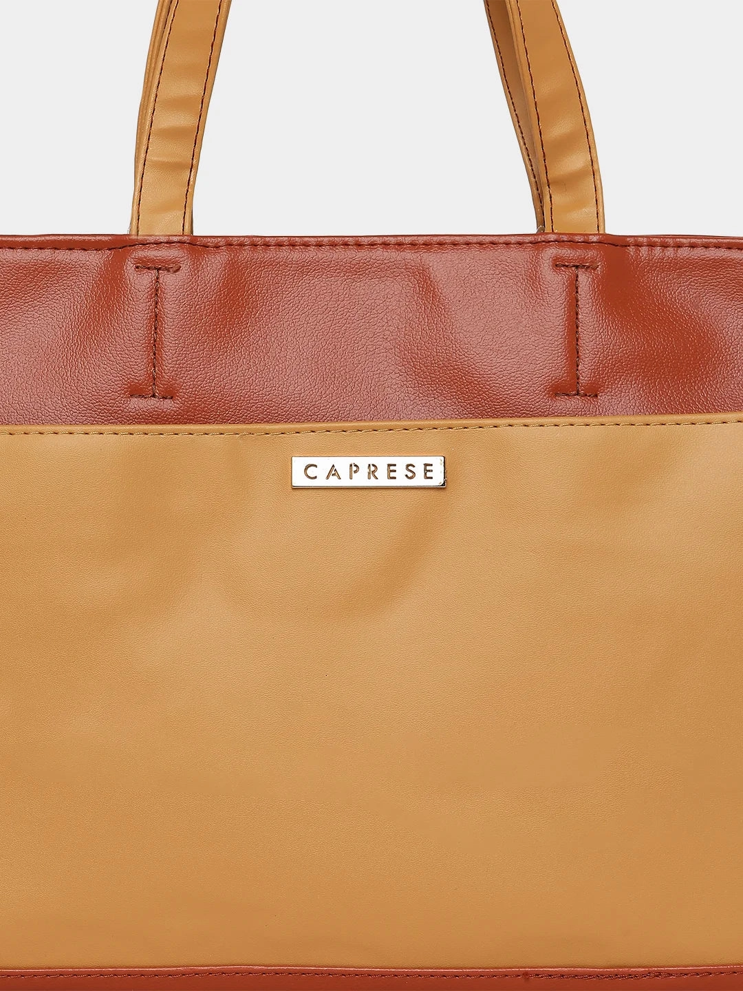 Caprese Ollie Large Tan Laptop Satchel Bag