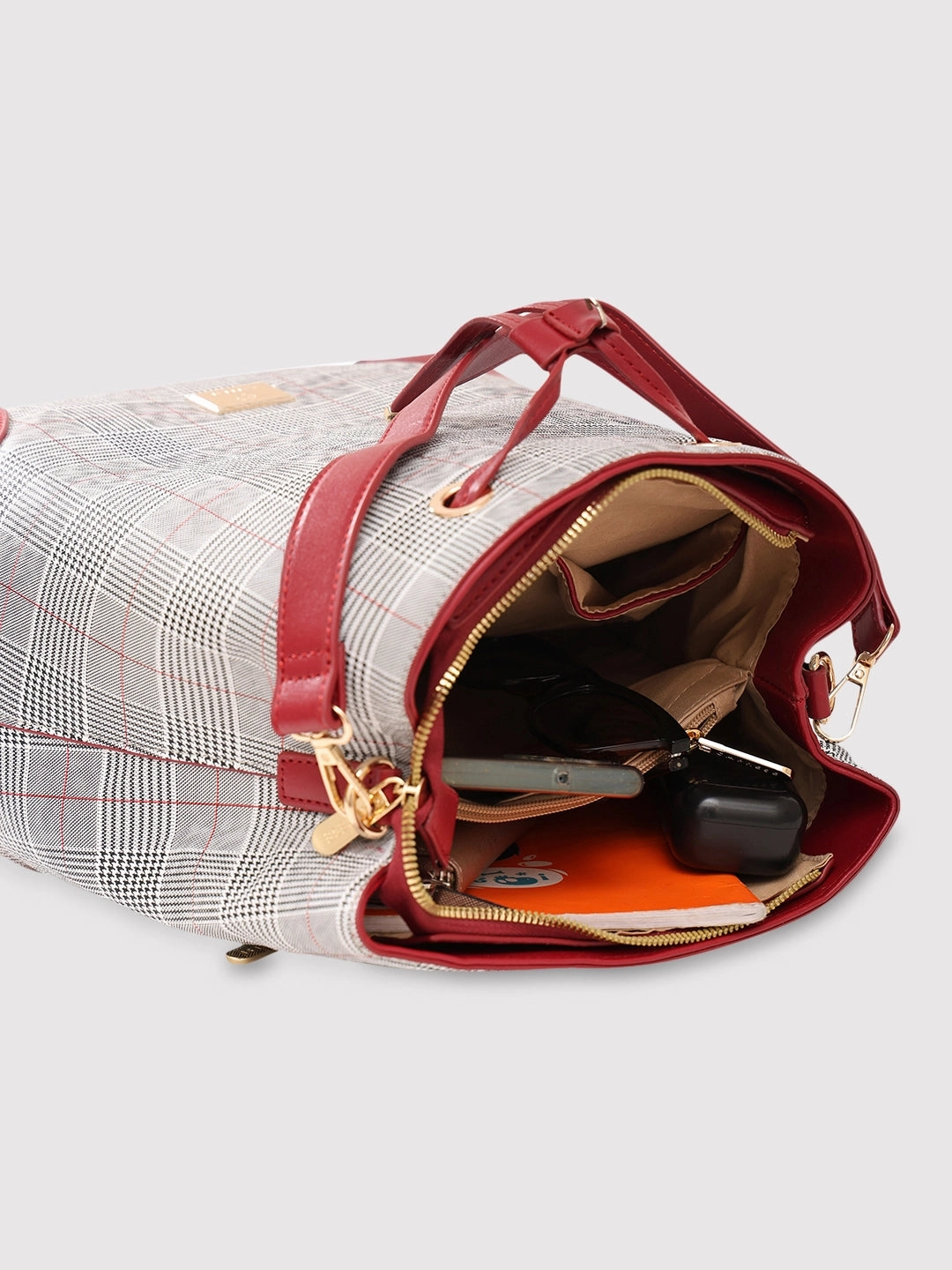 Caprese Remi Large Red Satchel Bag