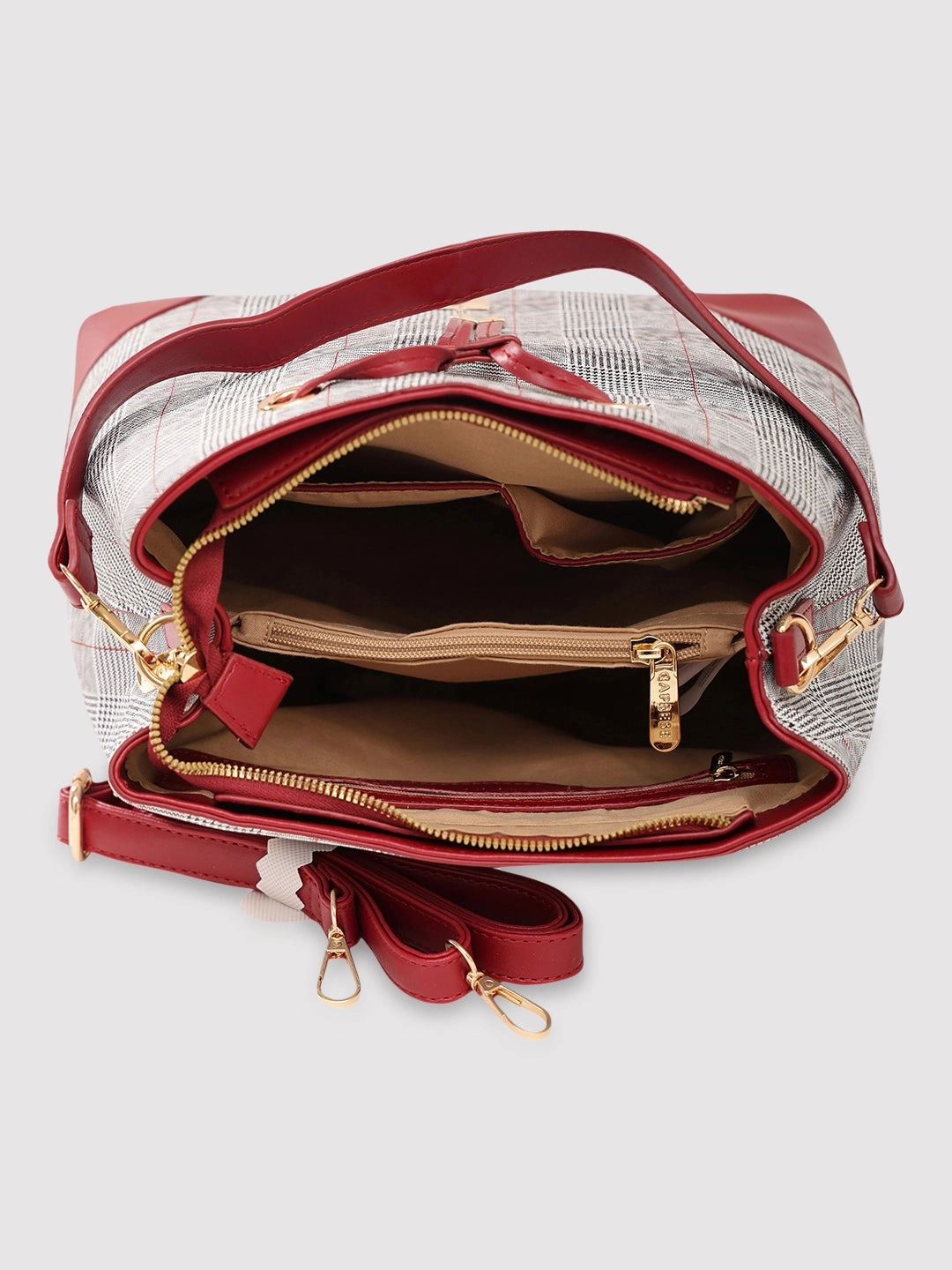 Caprese Remi Large Red Satchel Bag