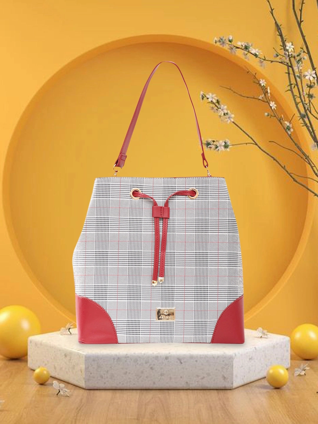 Caprese Remi Large Red Satchel Bag