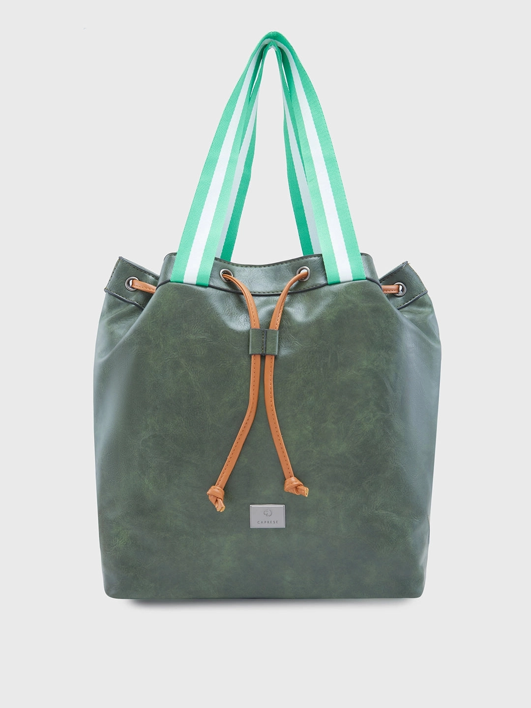 Caprese Sandie Large Olive Satchel Bag