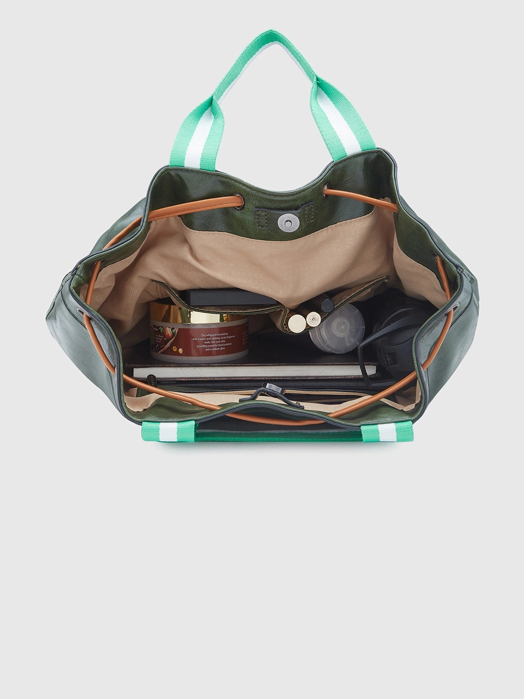 Caprese Sandie Large Olive Satchel Bag