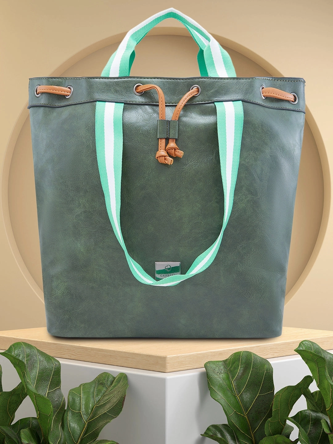 Caprese Sandie Large Olive Satchel Bag