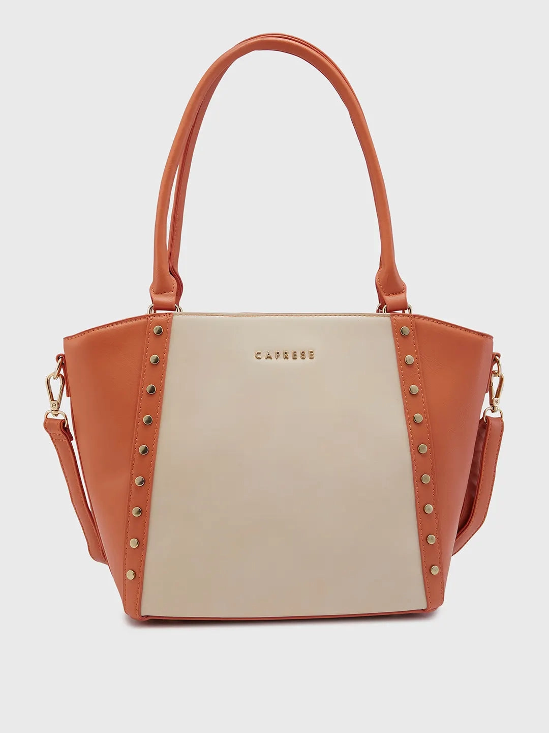 Caprese Shelby Medium Beige Satchel Bag