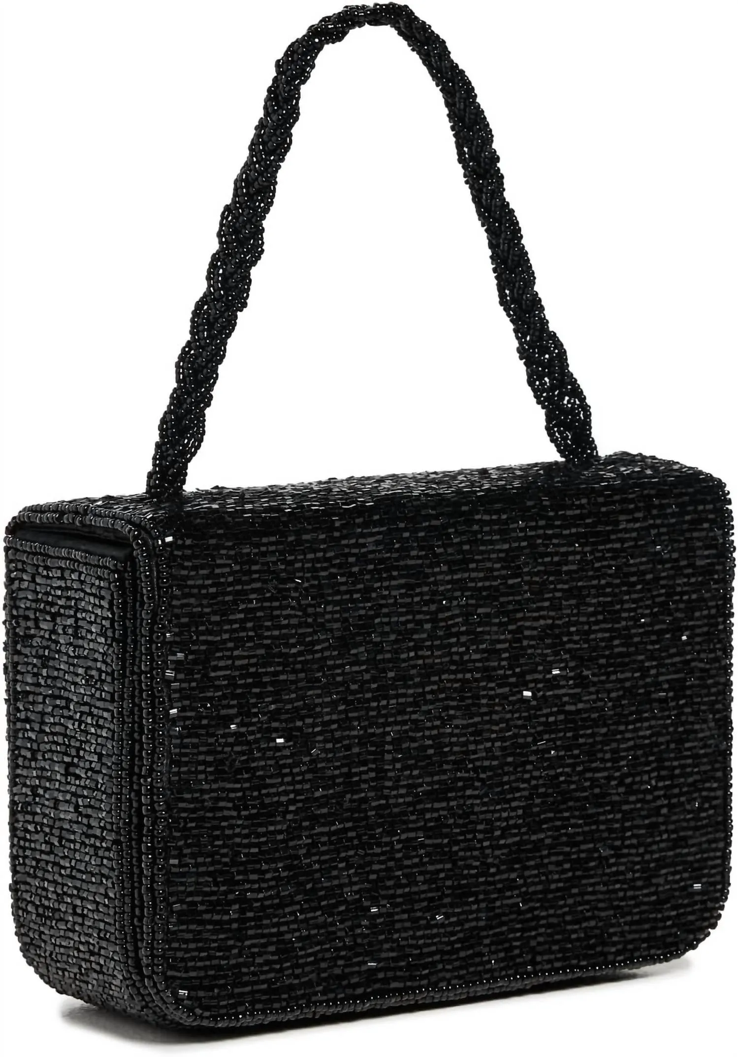 Carmen Beaded Box Bag In Black