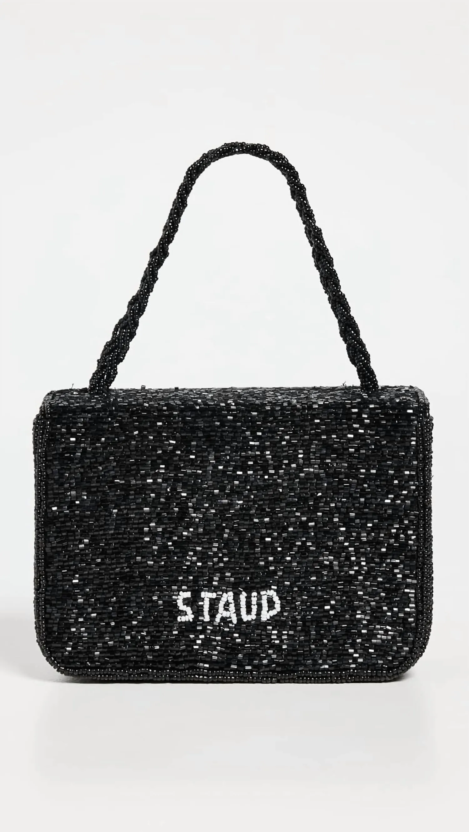 Carmen Beaded Box Bag In Black