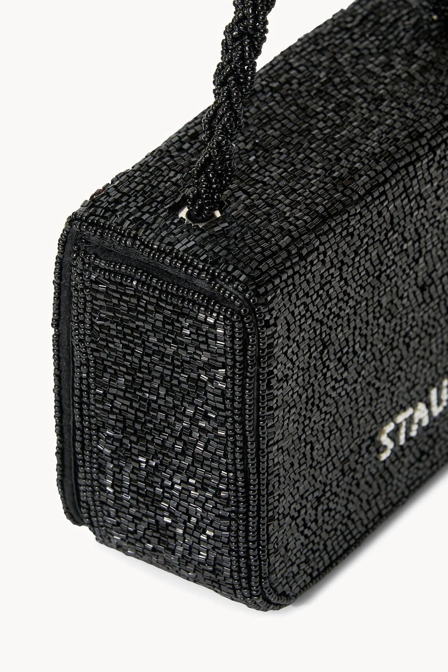 Carmen Beaded Box Bag In Black