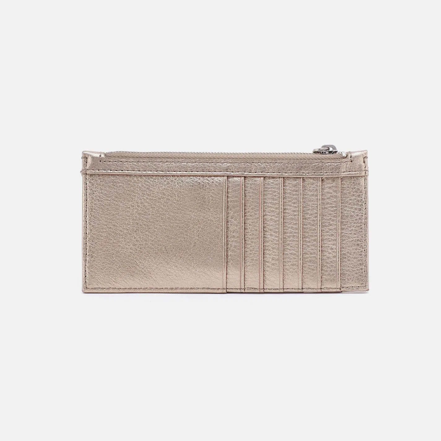 Carte Card Case In Metallic Leather - Cameo Quartz