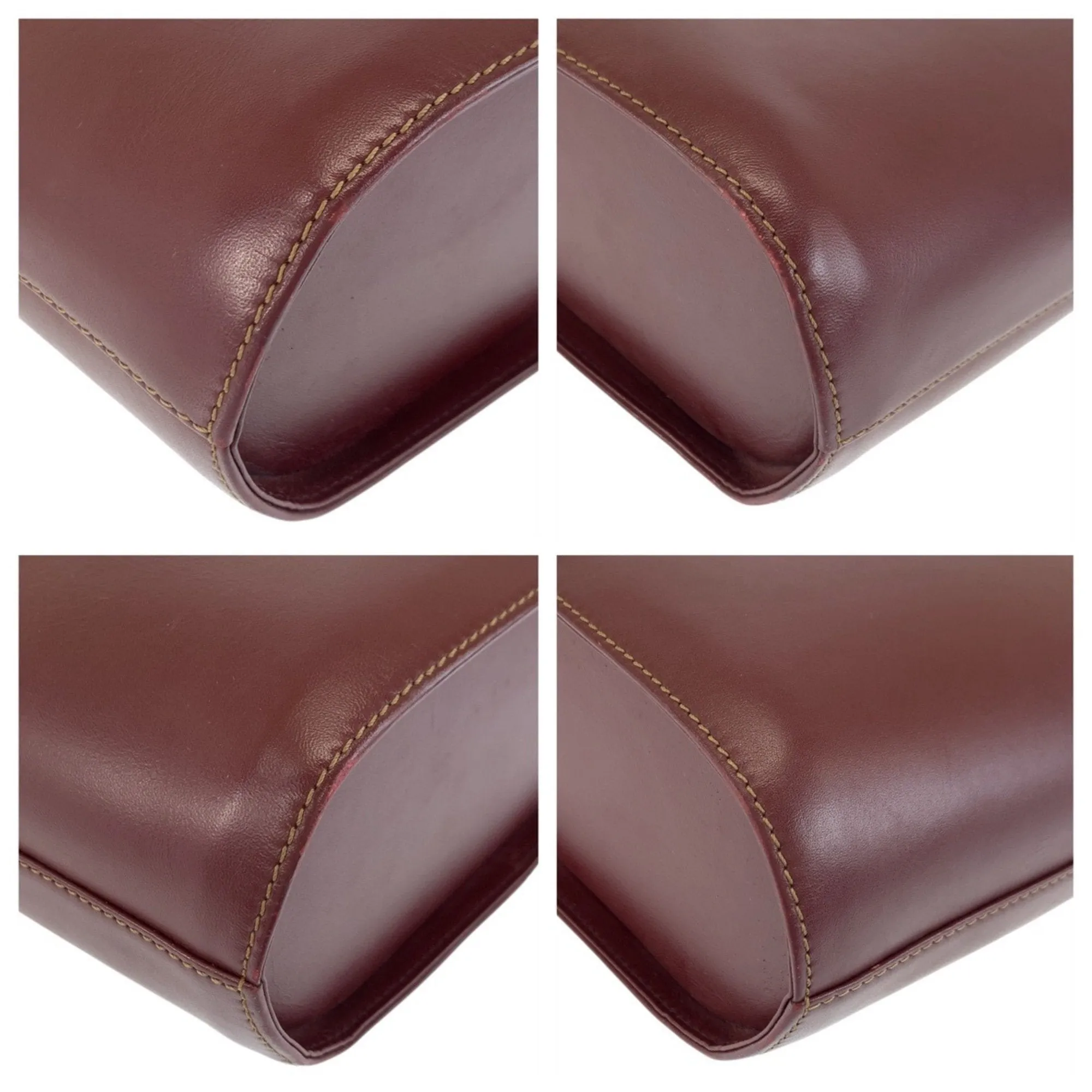 Cartier Leather Shoulder Bag Tote Bag (Pre-Owned)