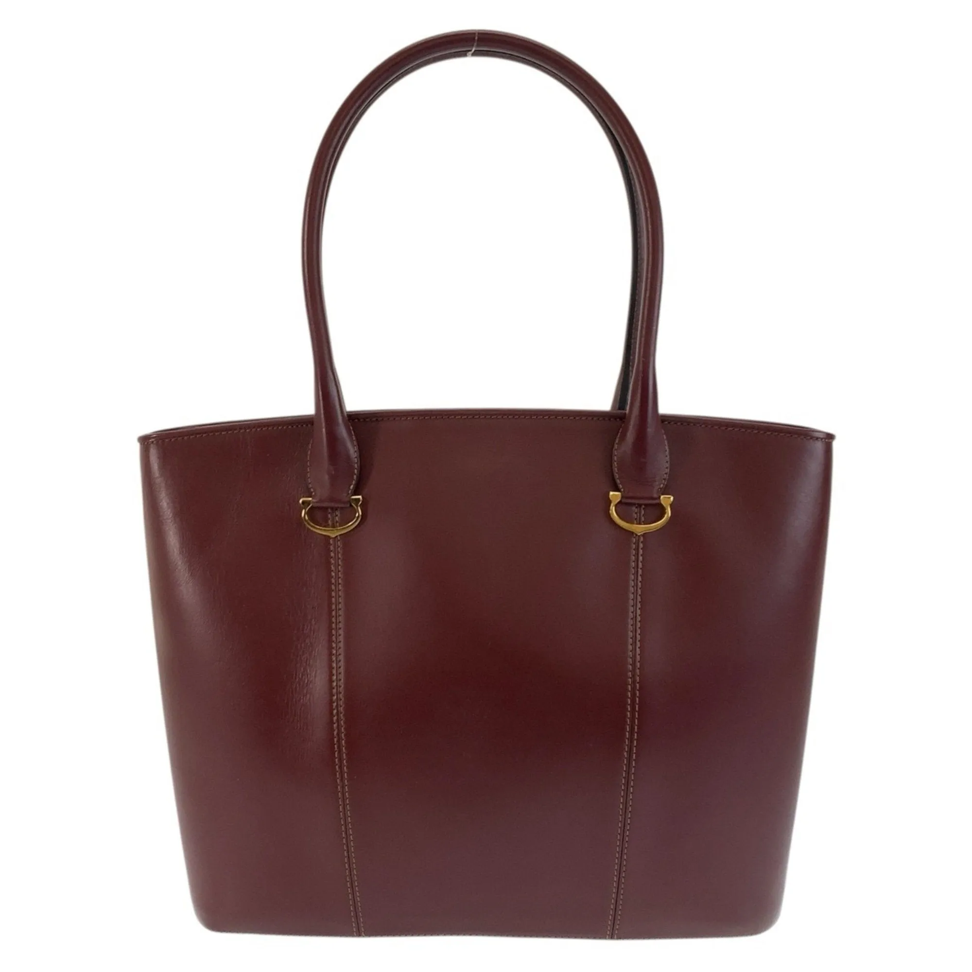 Cartier Leather Shoulder Bag Tote Bag (Pre-Owned)