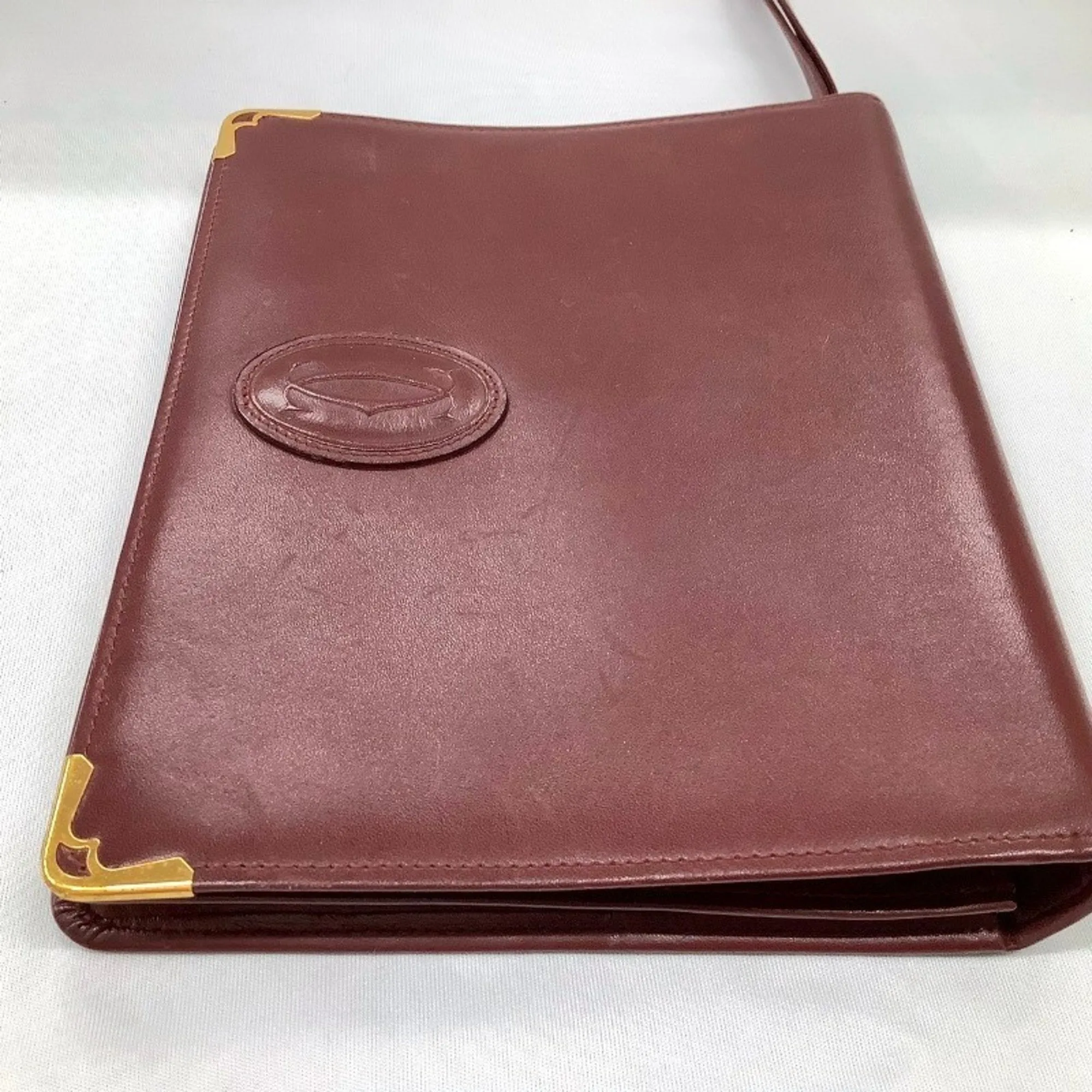 Cartier Must Leather Clutch Bag (Pre-Owned)