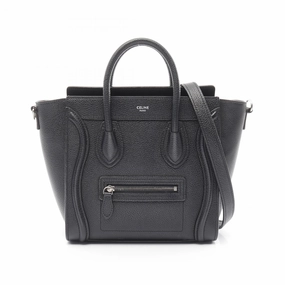 Celine Luggage Nano Shopper Leather Handbag