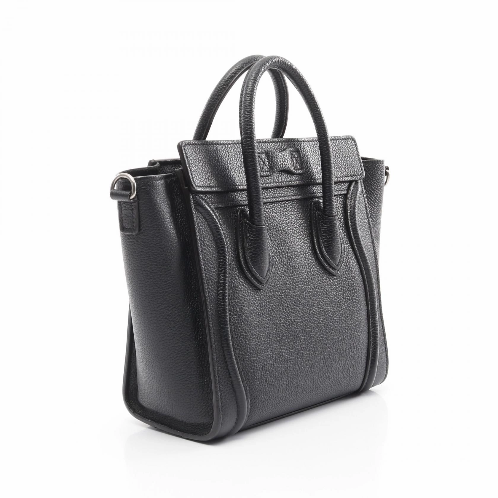 Celine Luggage Nano Shopper Leather Handbag