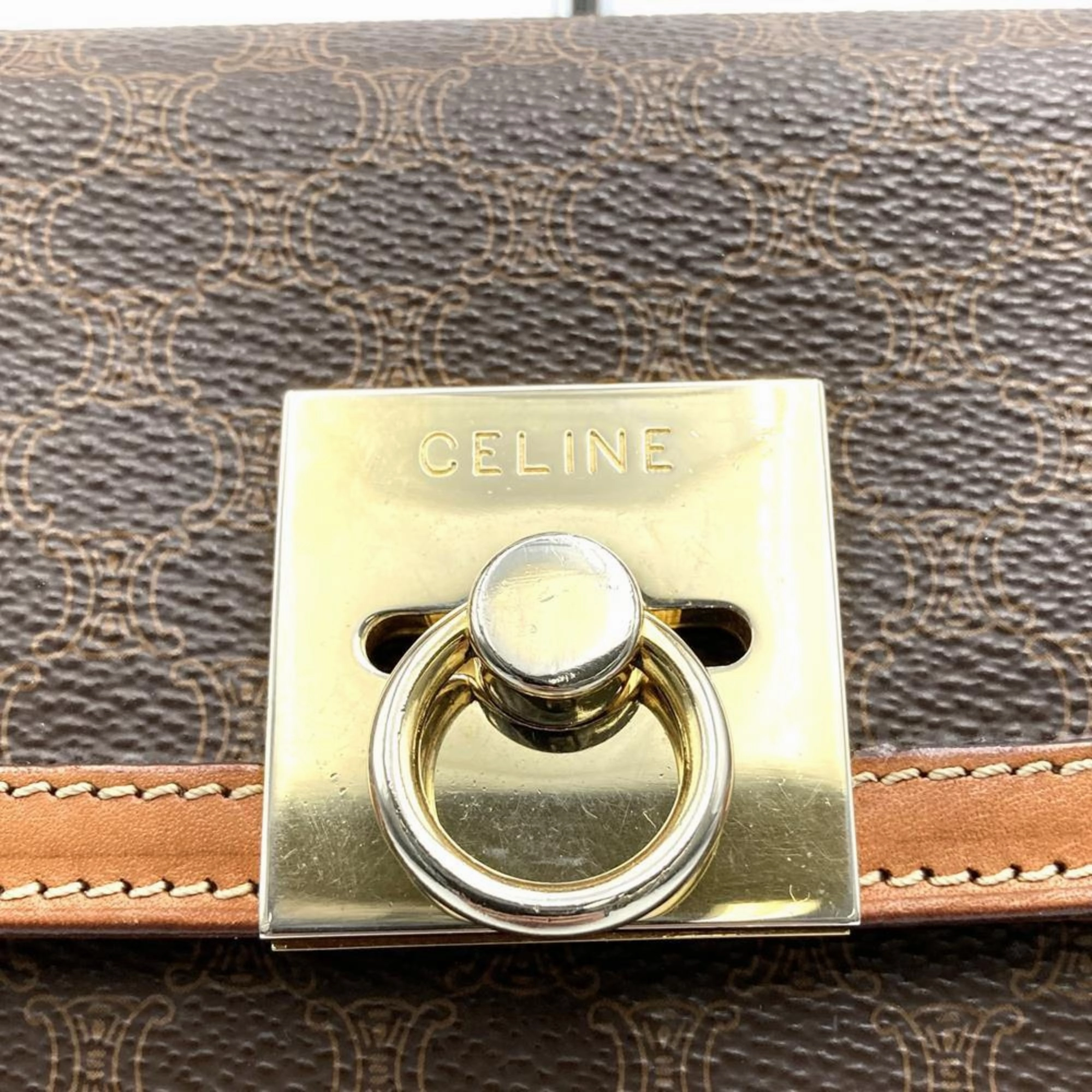 Celine Macadam Pvc Leather Handbag (Pre-Owned)